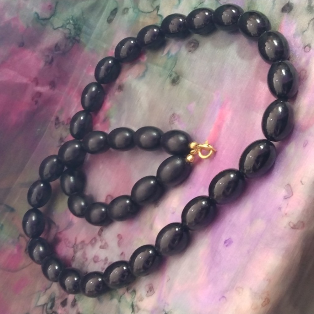 Black Trifari necklace